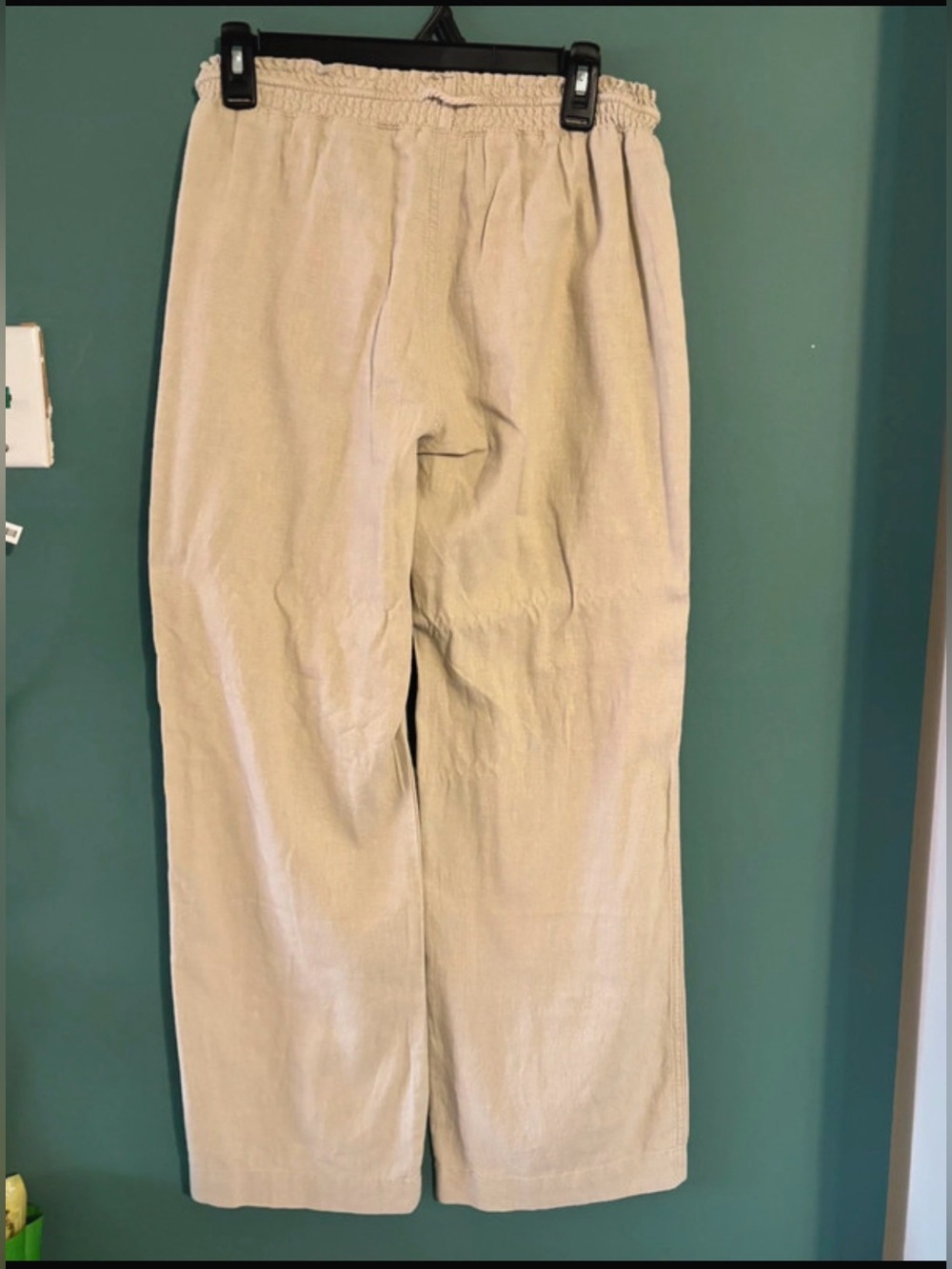 Beige Drawstring Men’s Pants - Picture 2 of 2
